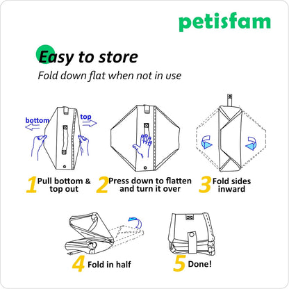 Portable Litter Box for Easy Travel with Cats and Kitties with 1 Collapsible Bowl and 1 Scoop